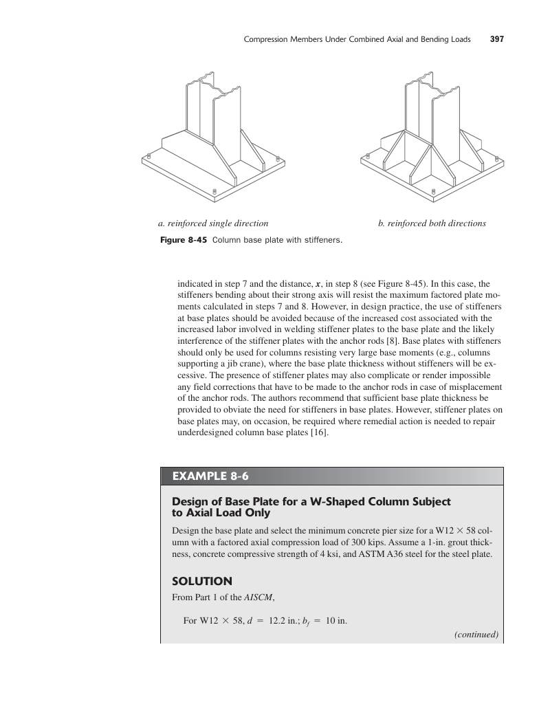 Textbook page 414 — Concrete bearing capacity