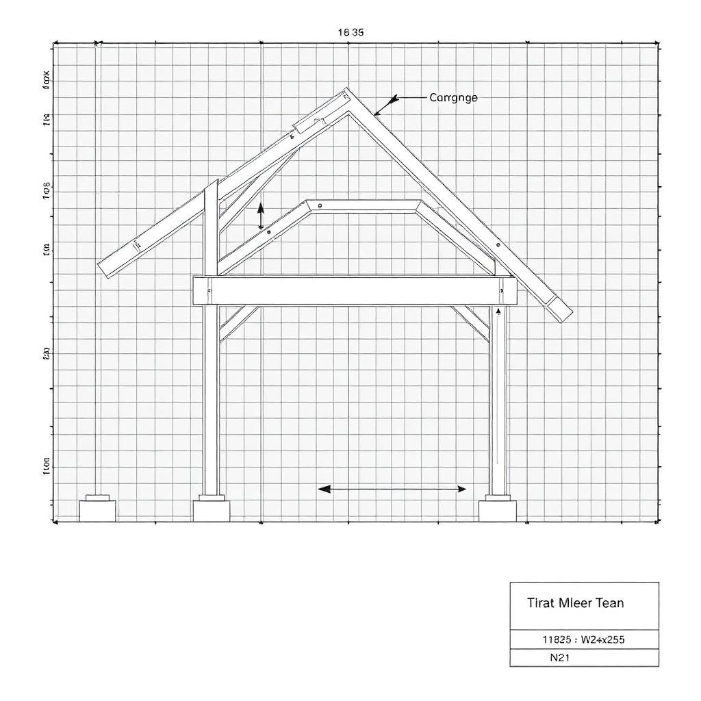 Structural framing plan with beams, girders, columns, and grid callouts