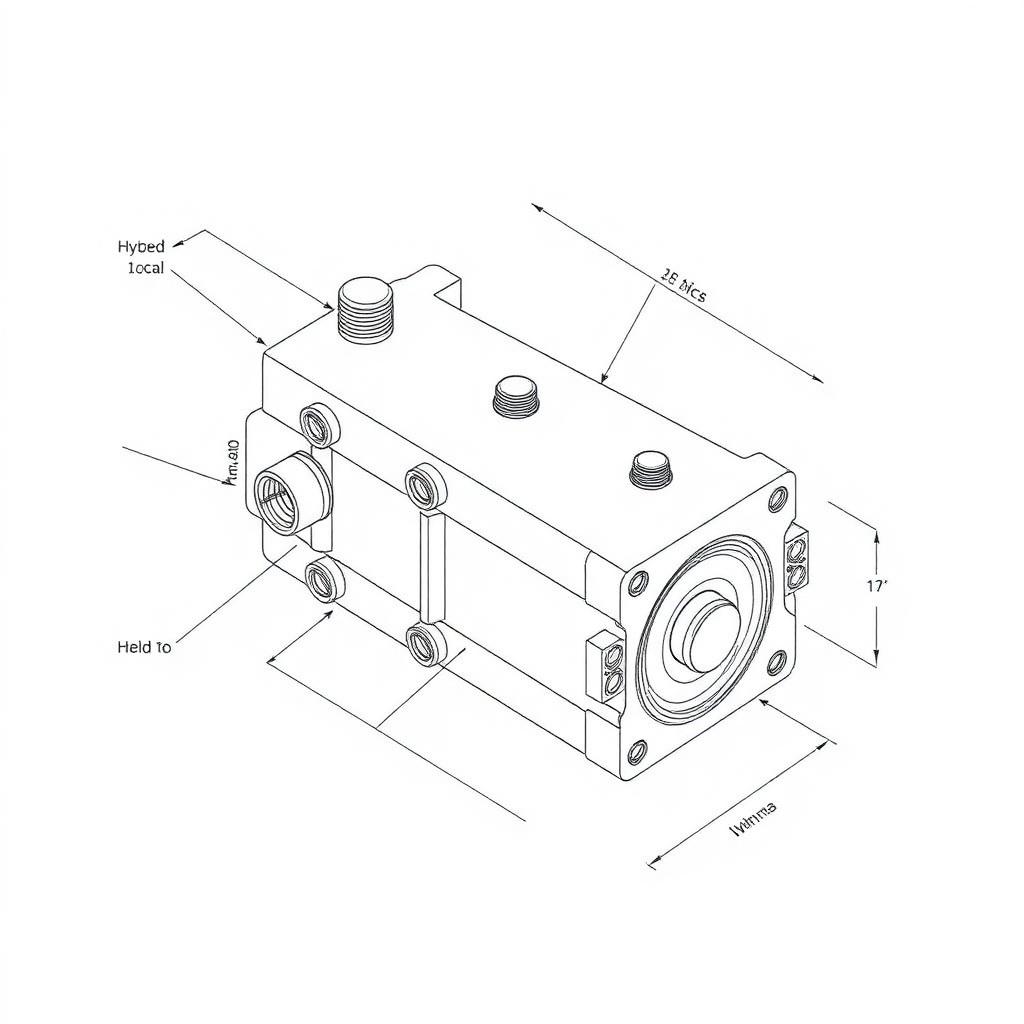 Isometric detail of a hybrid HSS moment connection with blind bolts and weld symbols
