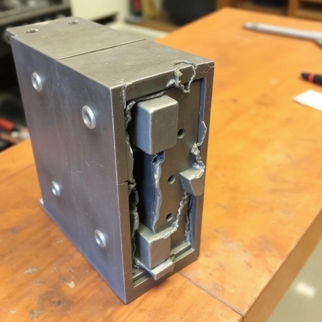 Block shear tear-out: A rectangular block of the connection plate or angle leg tears out through a combination of shear on the bolt lines and tension across the end row.