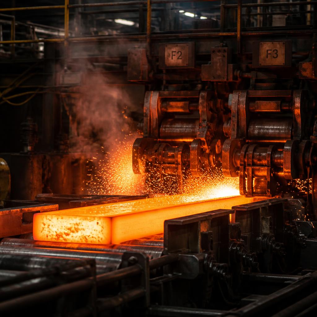 Continuous casting and hot rolling