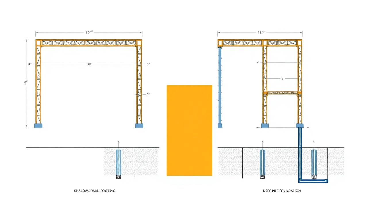 Comparison of lateral systems and shallow versus deep foundations